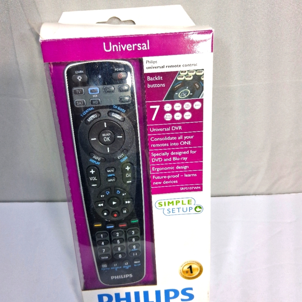 Philips Still In Box With Directions Universal Remote Control SRP5107WM